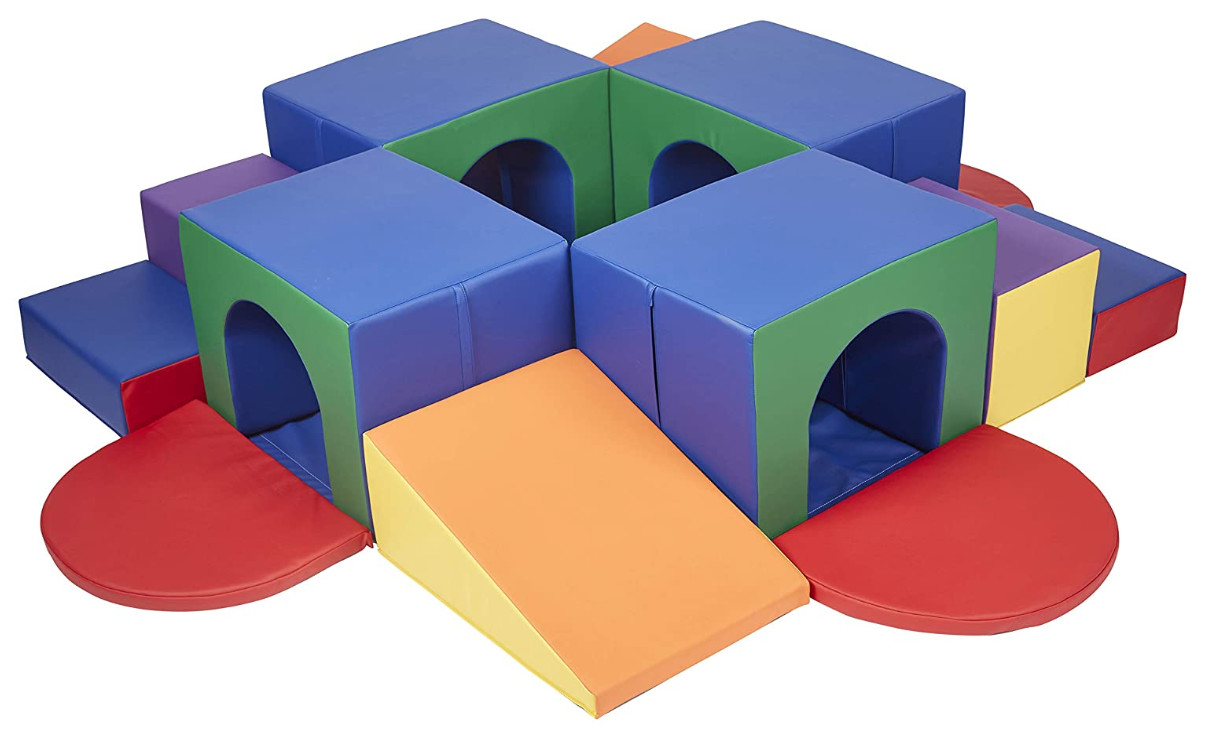 Octagon Gymnastics Four Tunnel Mats Beginner Toddler Climber For Safe Active Play