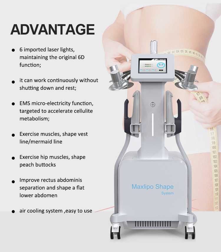 800W-3500W Fat Melting Device 6D laser Muscle Building Machine