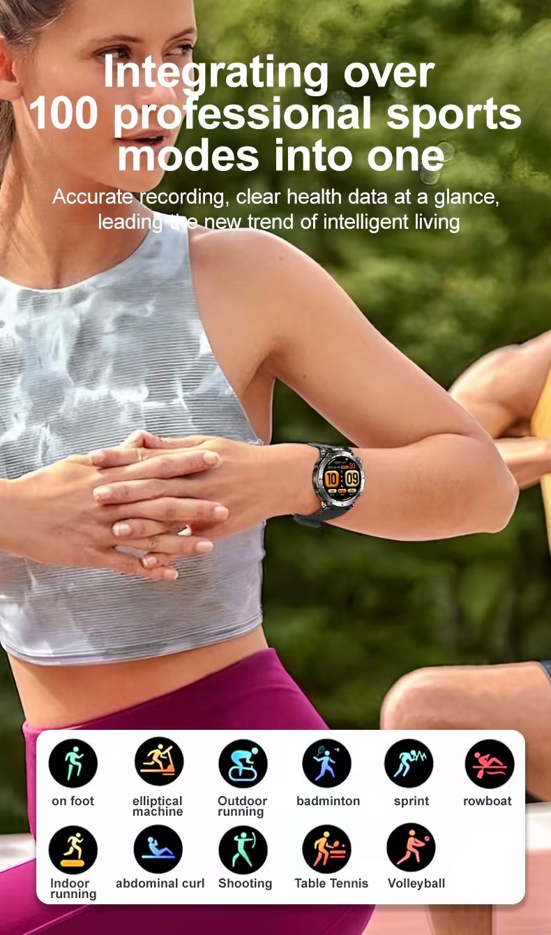 HT30 Multisport Smart Watch BT Call Voice Assistant Smartwatch With Large Battery 600mAh