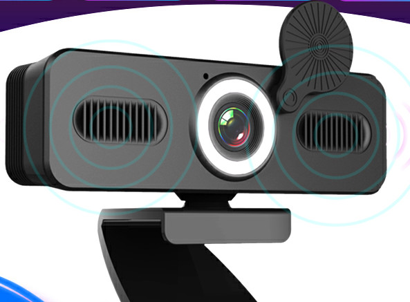 C600 QHD1440P High Resolution Usb Webcam 4K Built In Mic Filllight And Speaker