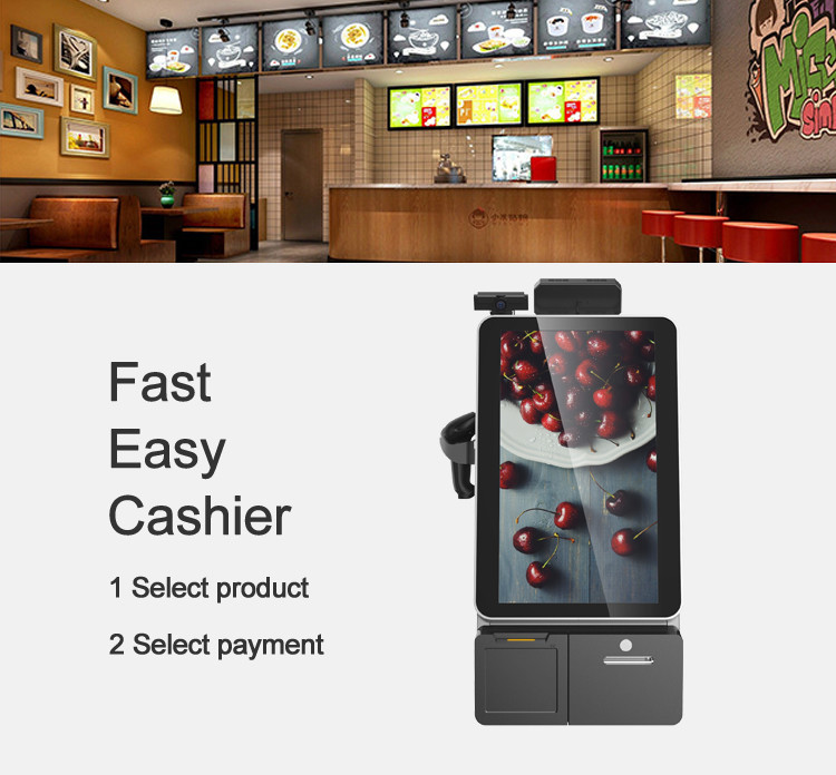 24 32 Inch Self Service Payment Ordering Kiosk For Fast Food McDonald'S KFC Restaurant