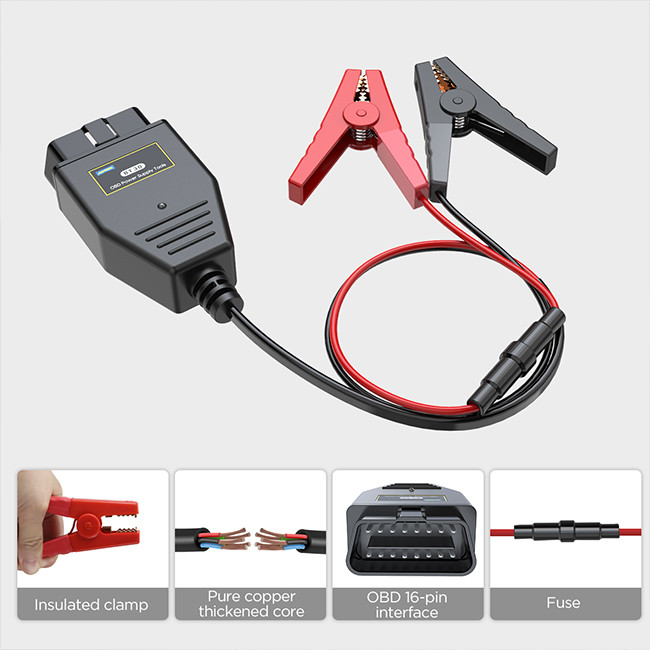 2cm Width Car Spares Parts ECU Connector OBD2 Battery Memory Saver 12v