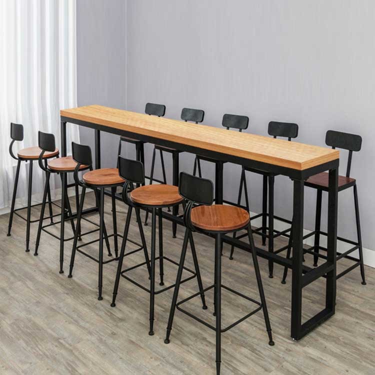 Thickness 16mm Bar Table Stool Set Melamine Board Bar Height Dining Set