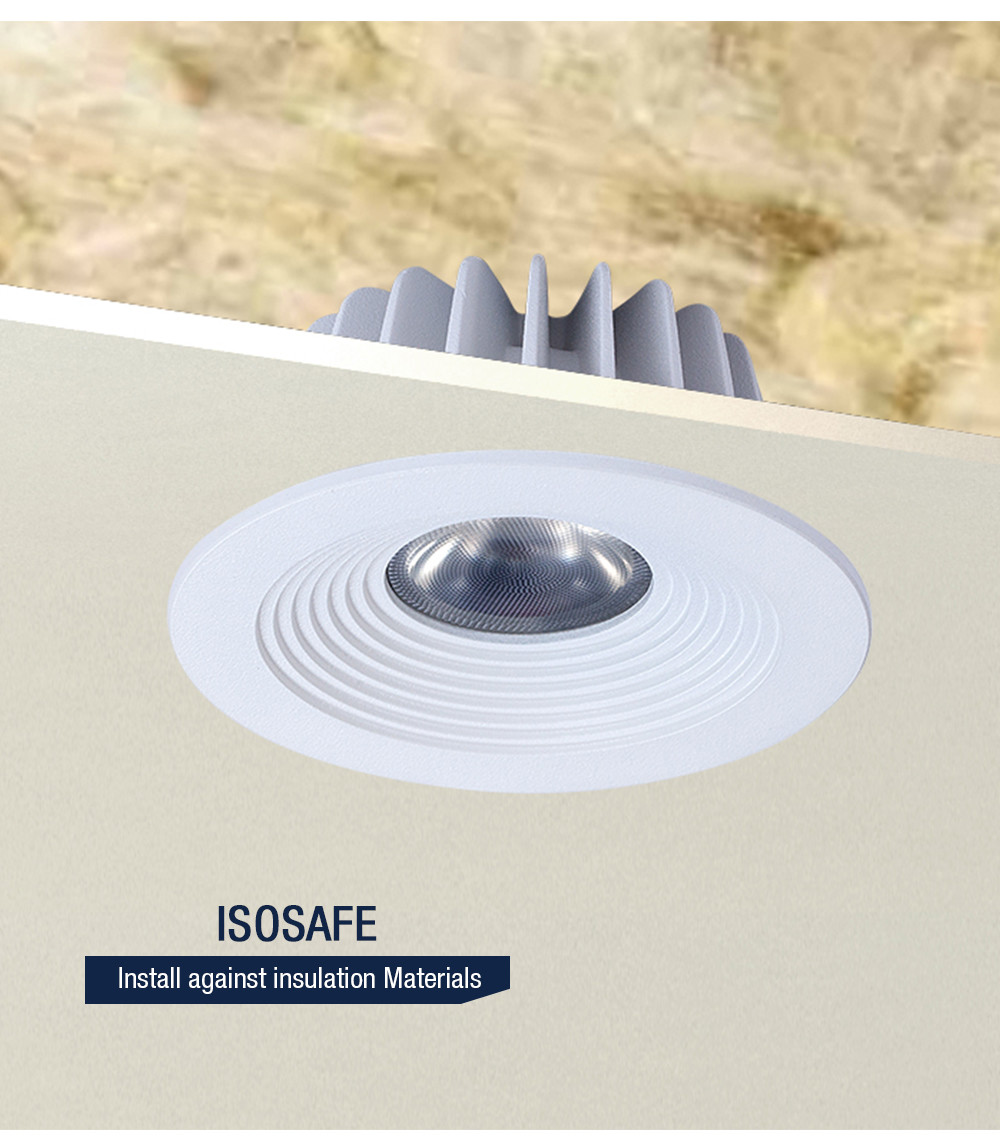 Diameter 80mm Dimmable LED Downlights Recessed IP54 9W 220-240V Trimless