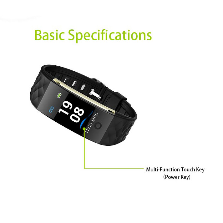 Real Time Smart Heart Rate Bracelet 0.96'' OLED Smart Wristband For Sports