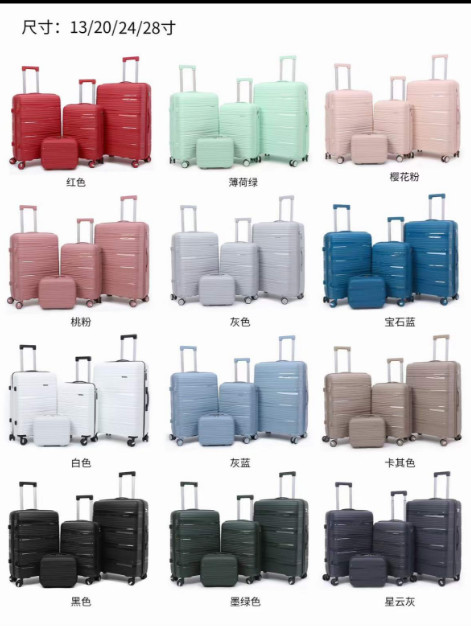 Travel Time Luggage Pull Suitcases Luggage 4 Pieces Set Pp Luggage Set