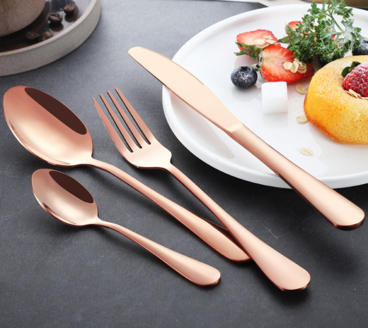 Stainless Steel Flatware Rose Gold Cutlery Set/Tableware/Dinnerware