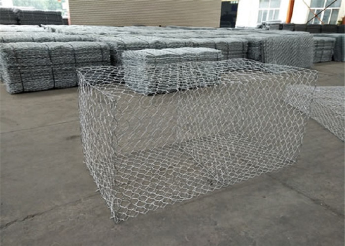 Powder Coated Gabion Box / Welded Gabion Stone Cages 2*1*1m*3.2mm
