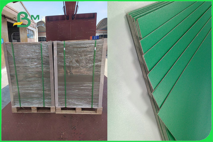 Blue Green Lacquered Solid Paperboard 1.3mm 1.5mm For Carton Box Certificates Storage Box