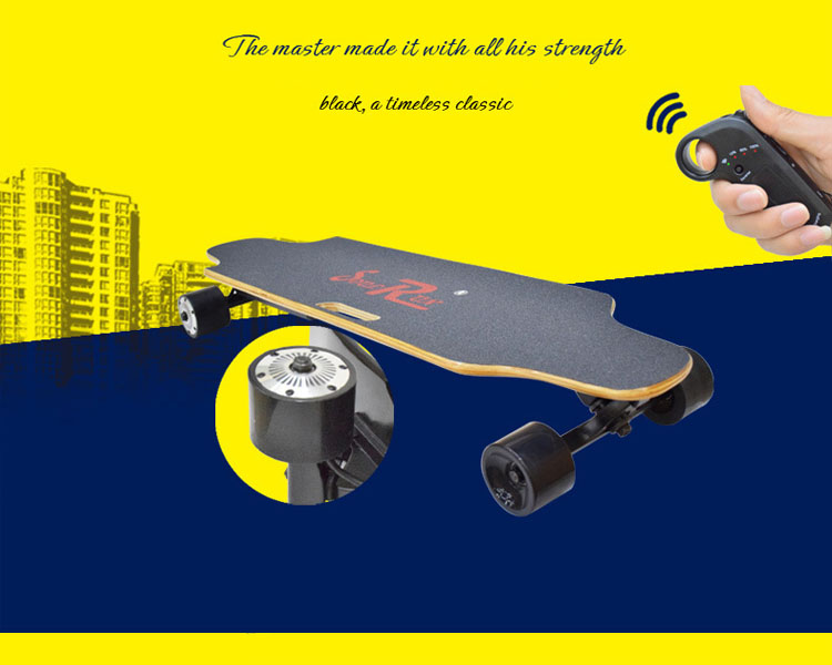 Slim Cool Electric Skateboards 8 PLY Maple Deck 90*51 PU Wheel Hard Wearing