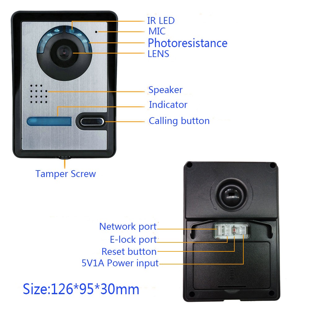 High Pixel IR Camera Remote Control Access Control System WIFI Video Intercom Video Door Phone System