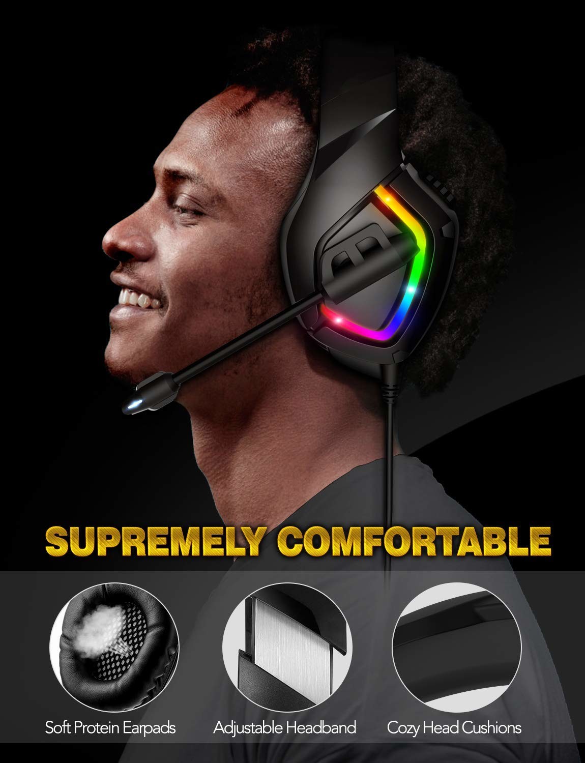 100mA 2.2kohm Onikuma K1B PS4 Noise Cancelling Headset