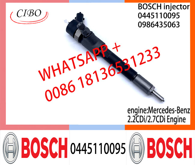 BOSCH injetor 0445110095 0986435063 Common Rail Injector 0445110095 0986435063 for 2.2CDi/2.7CDi