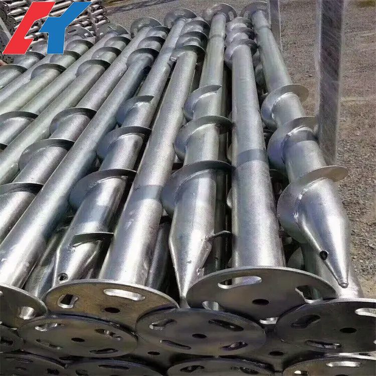 Solar Ground Anchor Extruded Steel Shaft Ground Helical Screw Anchor