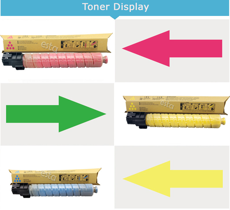 Reliable Ricoh MPC3300 CMYK Color Toner Compatible with Ricoh Aficio MP C2800/C3300