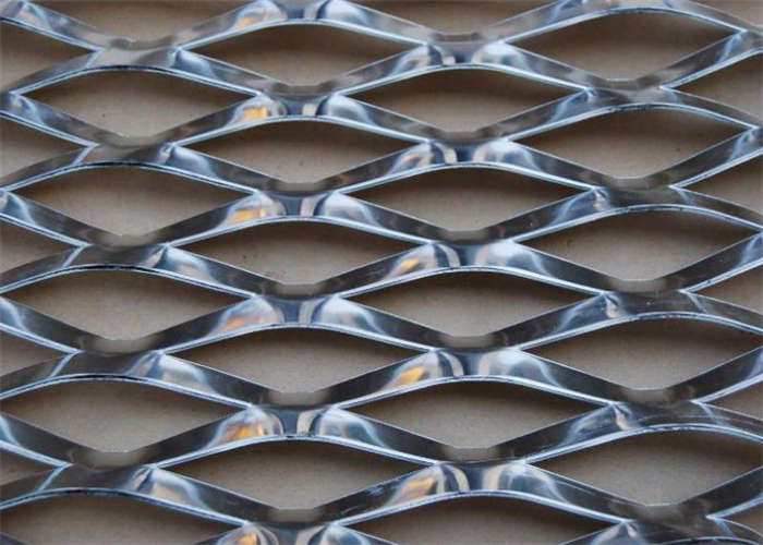 Construction Expanded Metal Diamond Mesh Sheets Ventilated 1-15mm Thick
