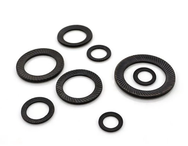 DIN 9250 Knurling Disc Spring Washer Black Oxide Conical Spring Contact Washer For Screws