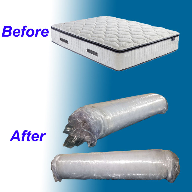 Single Spindle Semi Automatic Mattress Rolling Machine 2.25kw Mattress Cover Machine