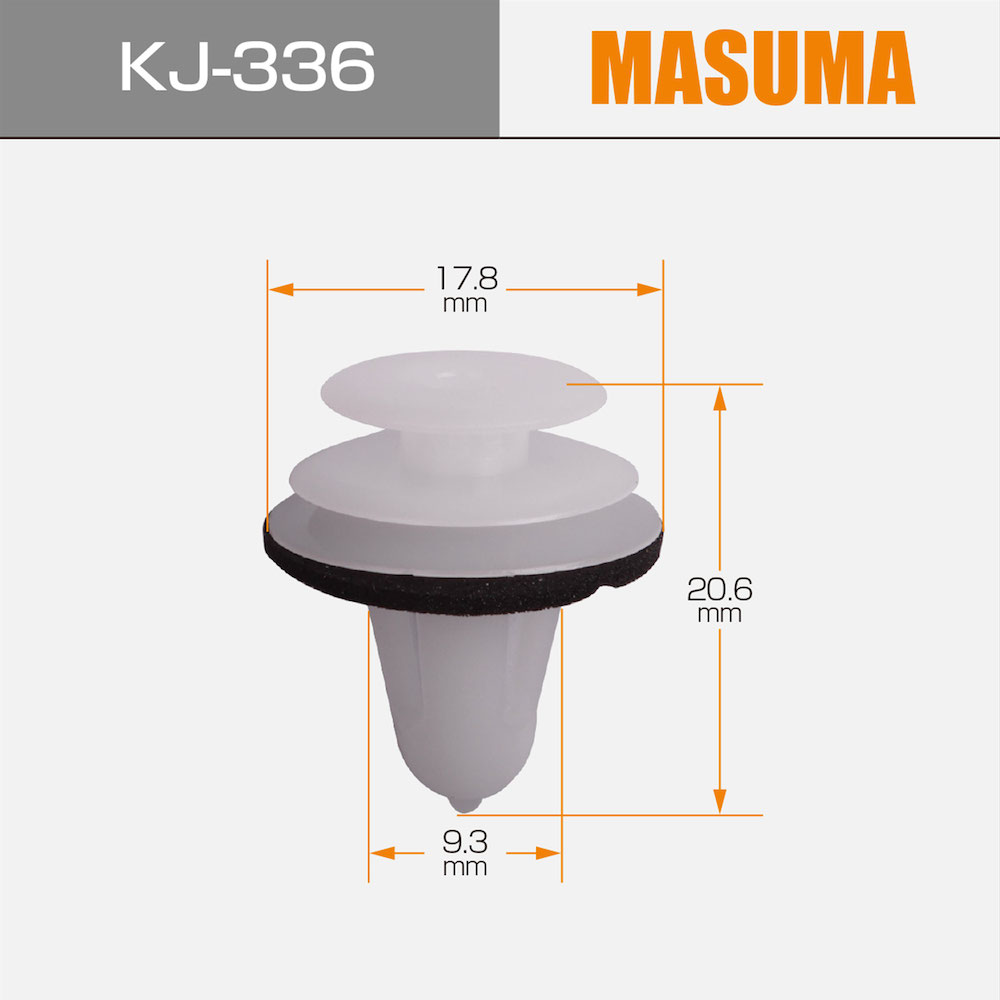 Yes KJ-336 MASUMA Auto Fastener double Plastic clips 67771-13020 94530670 for CHEVROLET SPARK