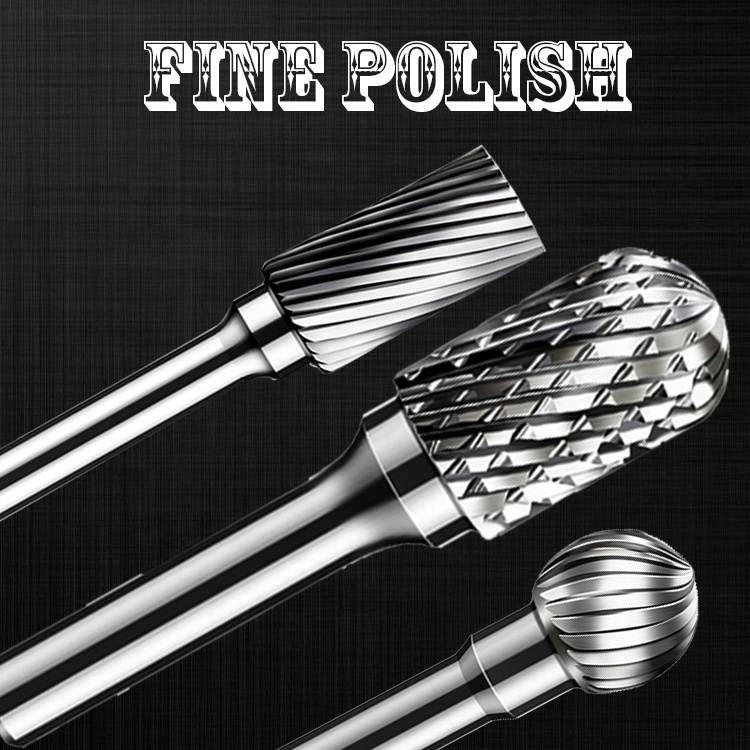 Se Oval Egg C1225 6mm Rotary Flame Shape Rotating Tungsten Carbide Burrs 8mm