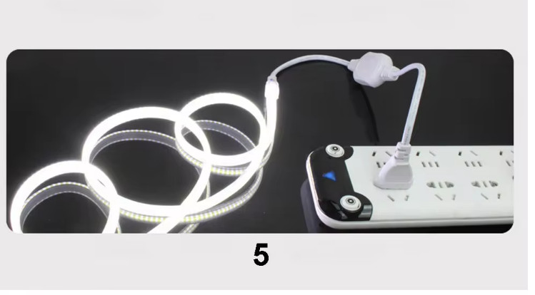 110V 220V Waterproof COB LED Light Strip With PVC Glue Customizable Blue / Ice Blue / White / Green / Purple / Golden / Pink