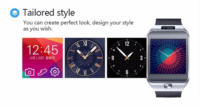 2015 New Fashion HDC Galaxy Gear 2 G2 Bluetooth Smart watch wristwatch Wholesale