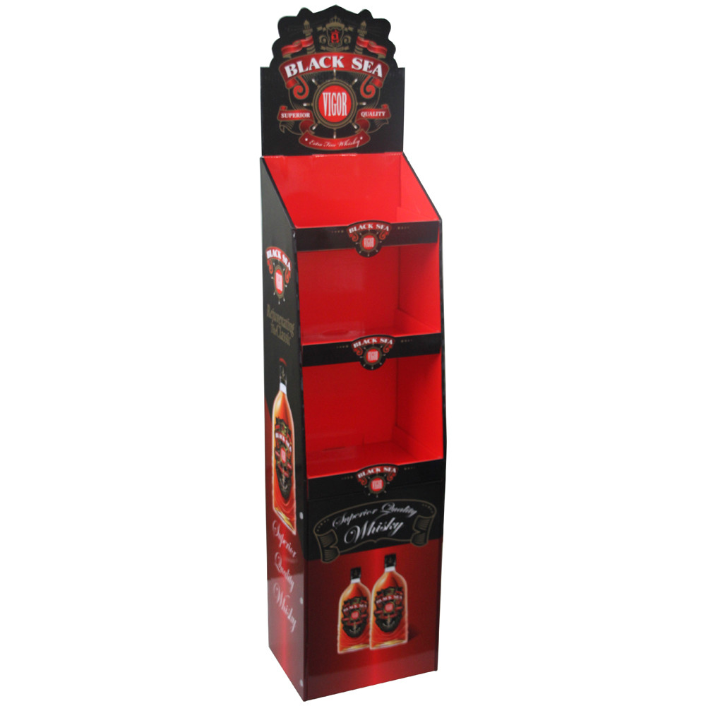 Patterned Corrugated Cardboard Display Customized Size Eye Catching Style