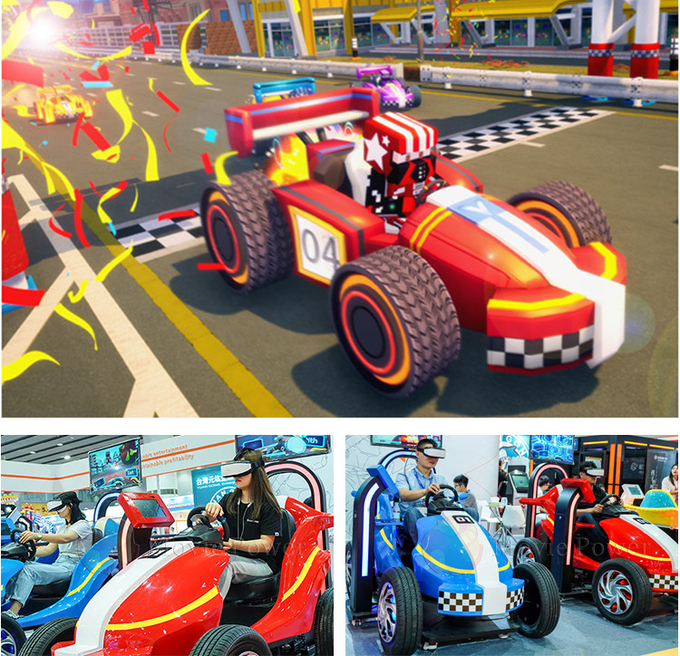 VR Theme Park Rides 9D Kids Racing Game Simulator Coin Operated Car Arcade Machine