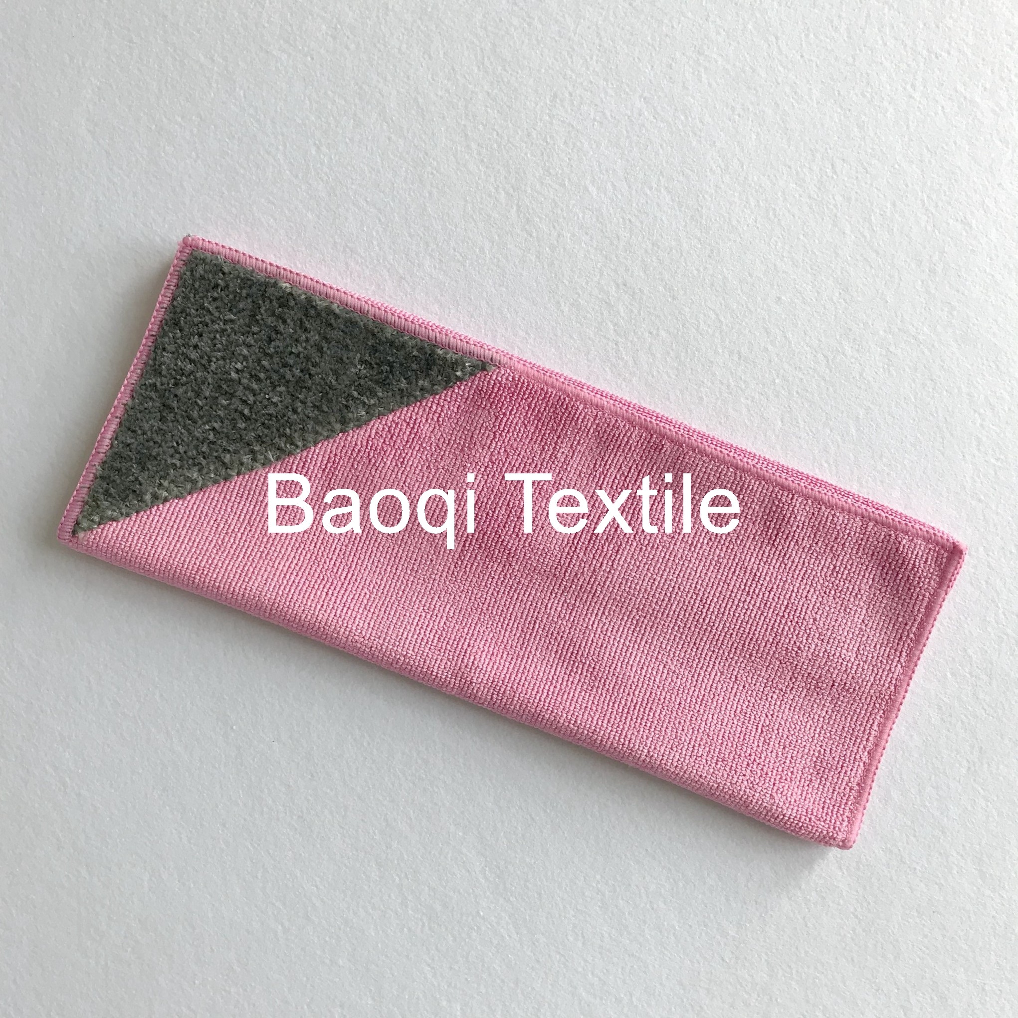 Rose color size 12”100% poly house cleaning cloth， tea towels dry water kitchen dish towels with scrape