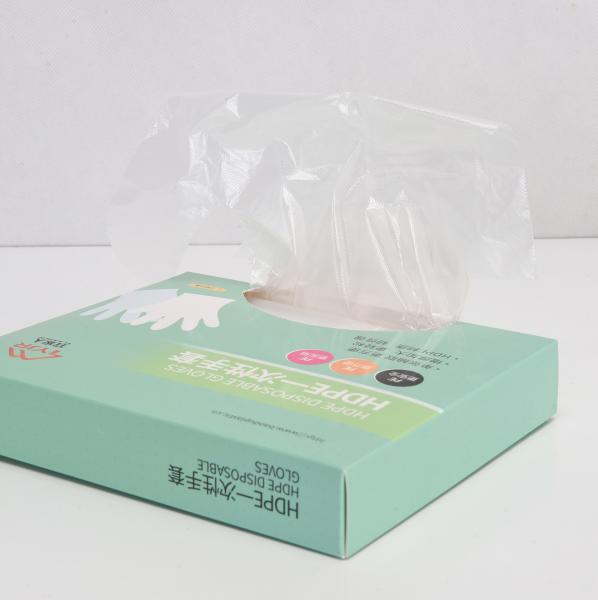 Thick HDPE Clear Plastic Polythene Disposable Food Service Gloves Kitchen