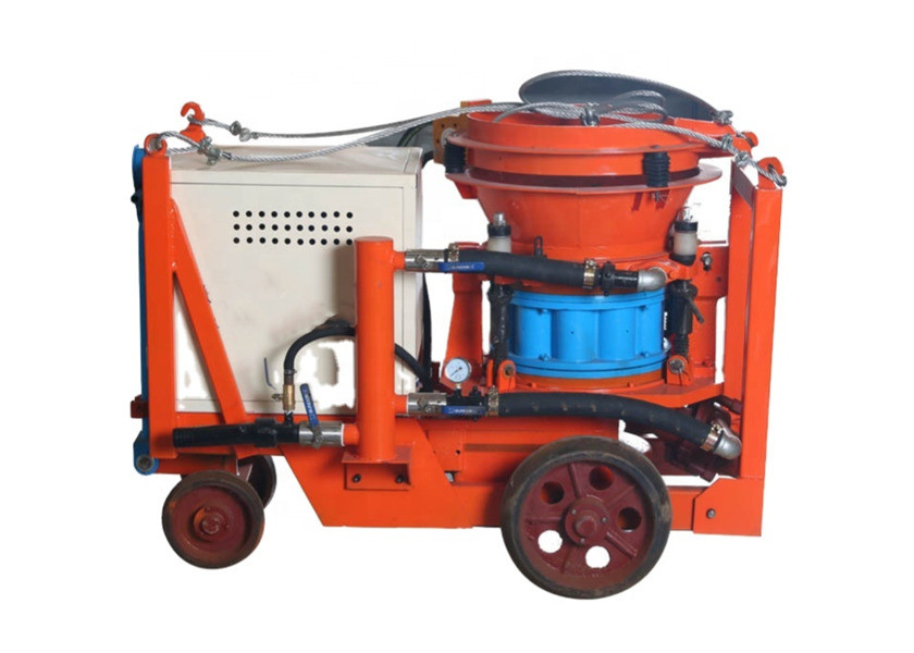 Orange 5m3/H Small Shotcrete Pump Guniting Machine With Compressor