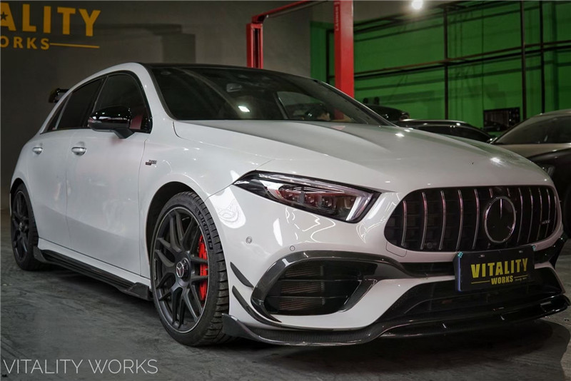 New Product Carbon Fiber Body Kit for Mercedes CLA45S W177 CLA45S W177 Carbon Fiber Front Shovel Diffuser Spoiler