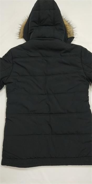 Tall Mens Long Padded Winter Coats With Hood Zipper Closure