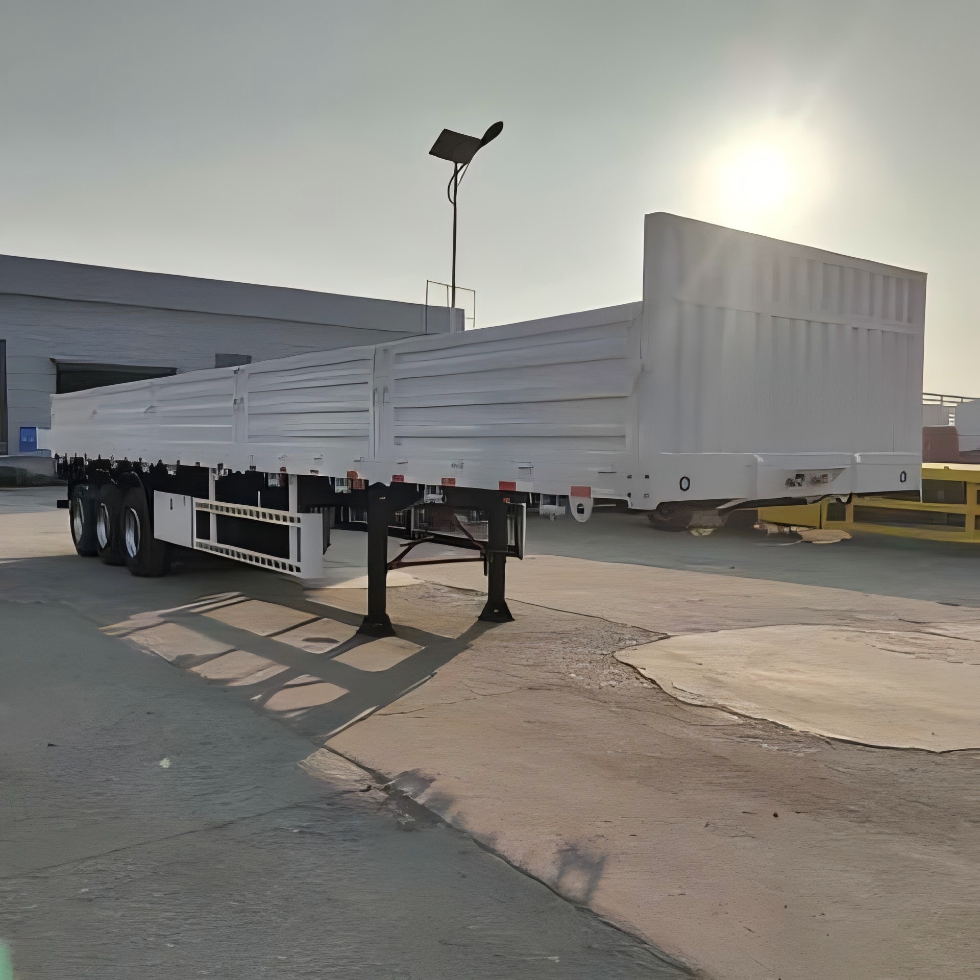 CIMC 40FT 3 Axle tare weight 8.5t 1300*2500mm heavy duty mechanical suspension 13pc leaf spring Wall Side Rollover semi trailer