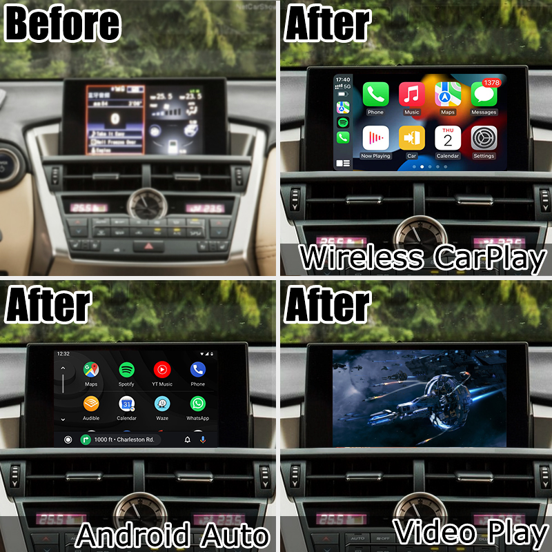 Lexus NX wireless carplay android auto screen mirroring projection interface NX300g NX200t