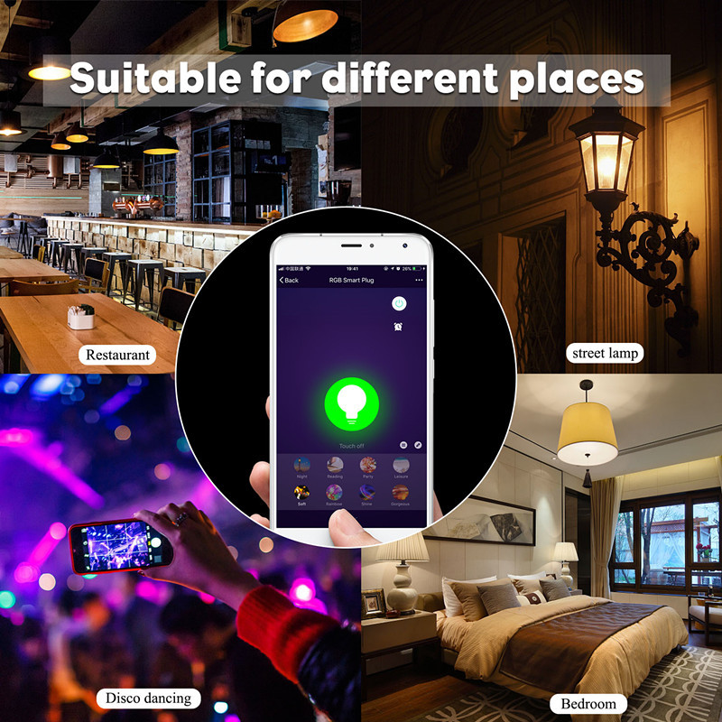 Home Stepless Dimmable Voice Wifi Smart Light Bulb 80ra