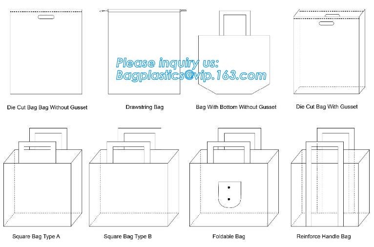 Environmental Promotional Shopping Bags Eco Gift Tote Non Woven Bag, heat seal die cut handle ultrasonic non woven bag