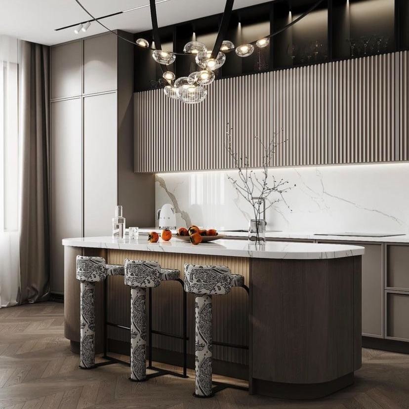 Wholesale PVC Modern Modular Focus on Cabinet Design Kitchen Furniture Solid Wood Kitchen Cabinet Set