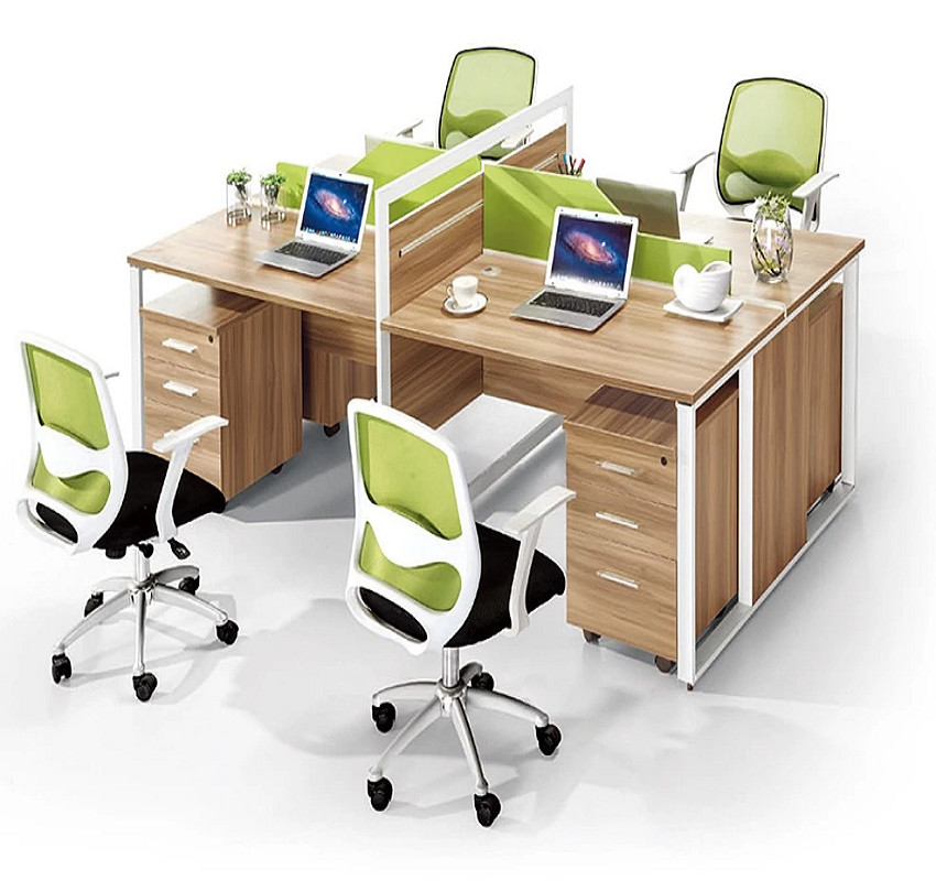 Anti - Dirty School And Office Furniture Partitions , 6 Person Office Desk