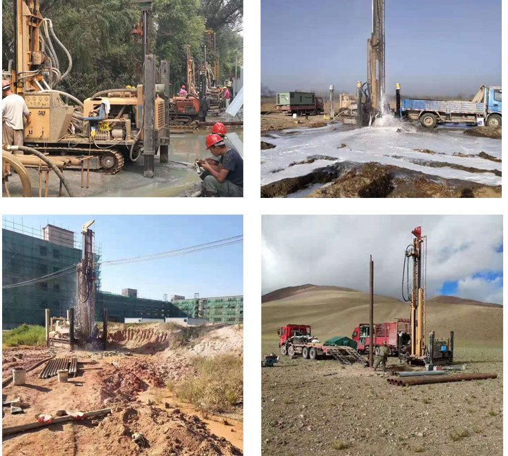 Depth 200m Pneumatic Crawler Drill Air Compressor Drilling Machine