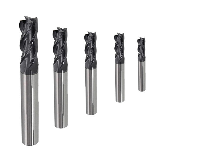 Long Shank Carbide Square End Mill , High Performance Solid Carbide End Mills