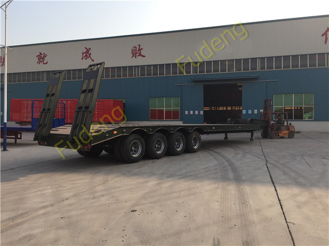Low Bed Trailer , 3 axles 80T lowbed trailer , 4 axles 80T lowbed trailer