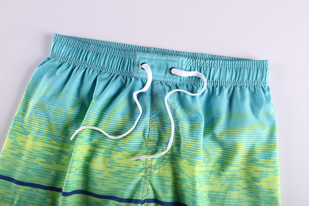 Stockpapa 100% Polyester Mens Striped Board Shorts