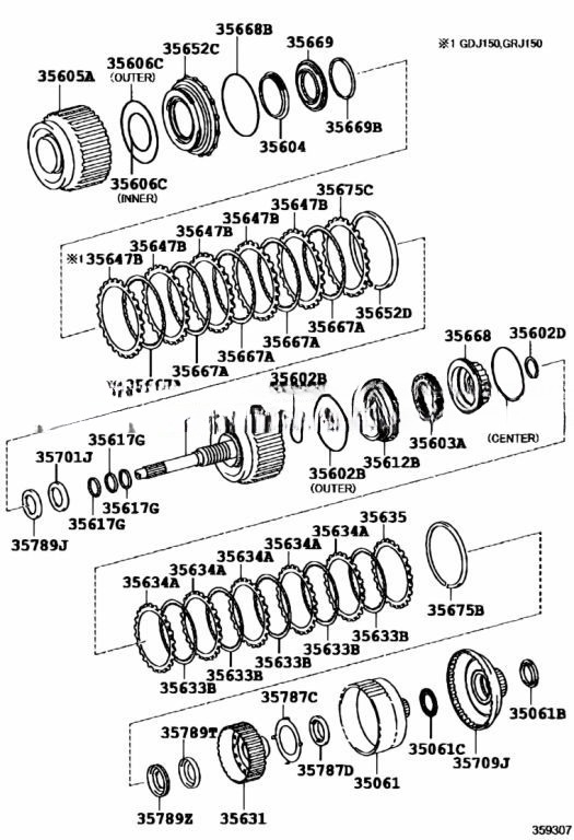 35061-71020 Toyota AC60E AC60F Transmission Clutch Assembly For HIACE LILUX LAND CRUISER