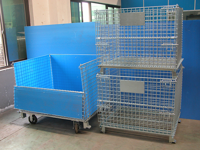 Workshop Metal Shelf Wire Mesh Storage Cages Easy To Inventory
