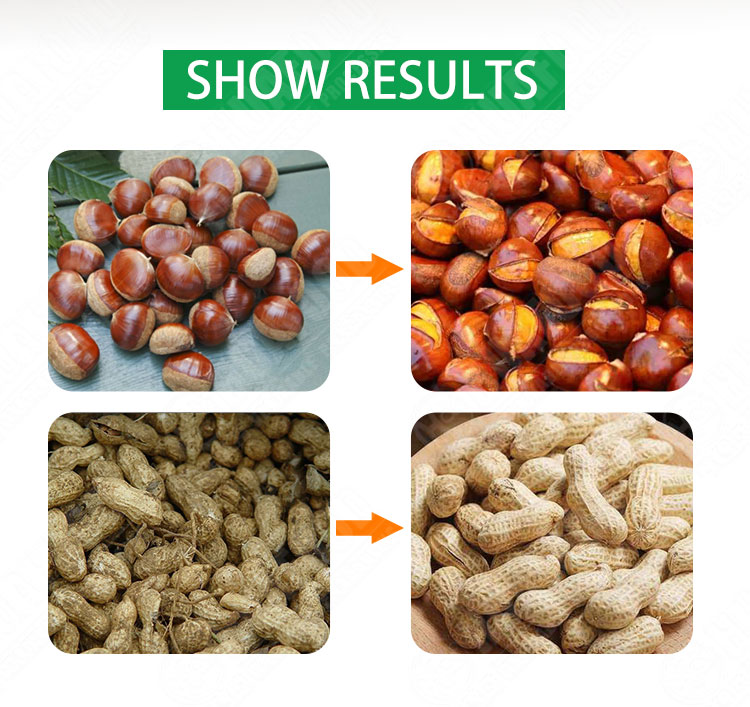 Commercial Automatic Sunflower Seeds Nuts Roasting Machine Continues Soya Beans Peanut Toaster Peanuts Roaster