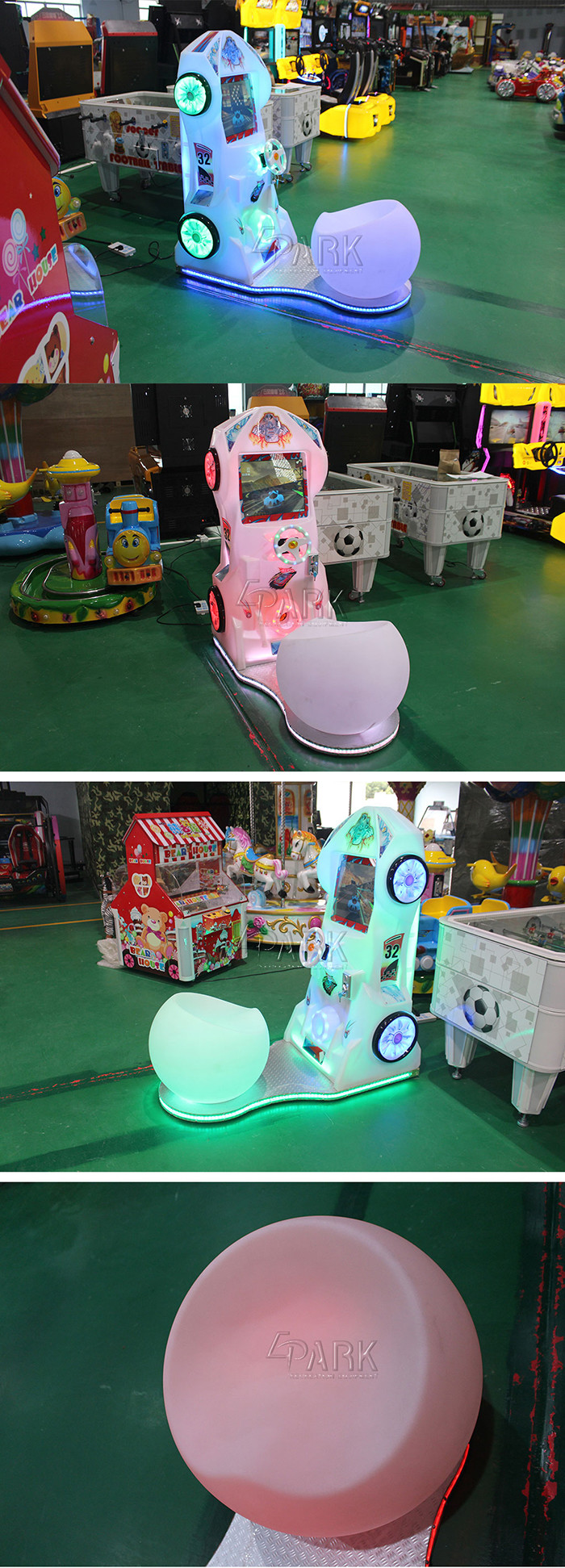 LCD Car Video Plastic Cabinet Racing Game Machine For Kiddies