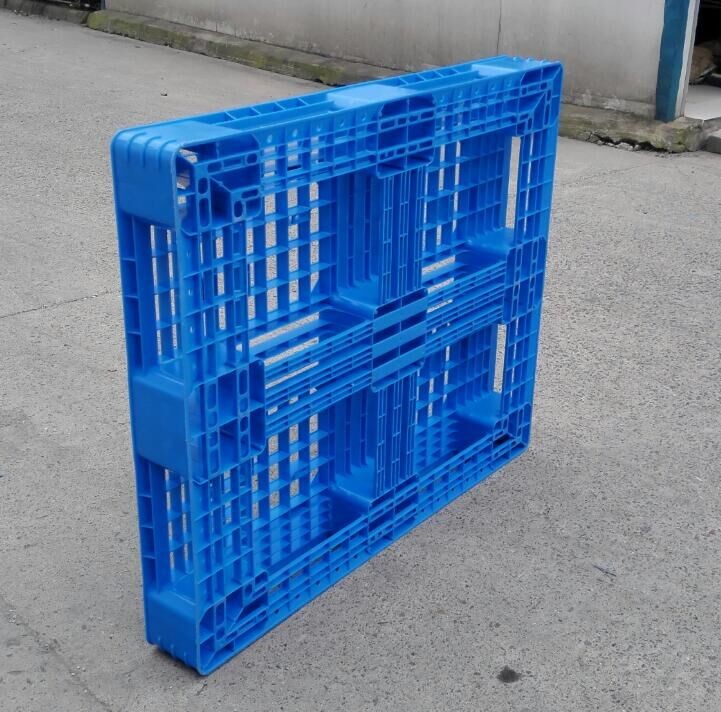 Double Deck Reversible Hdpe Plastic Pallets Stackable With 6 Reinforcement Bar
