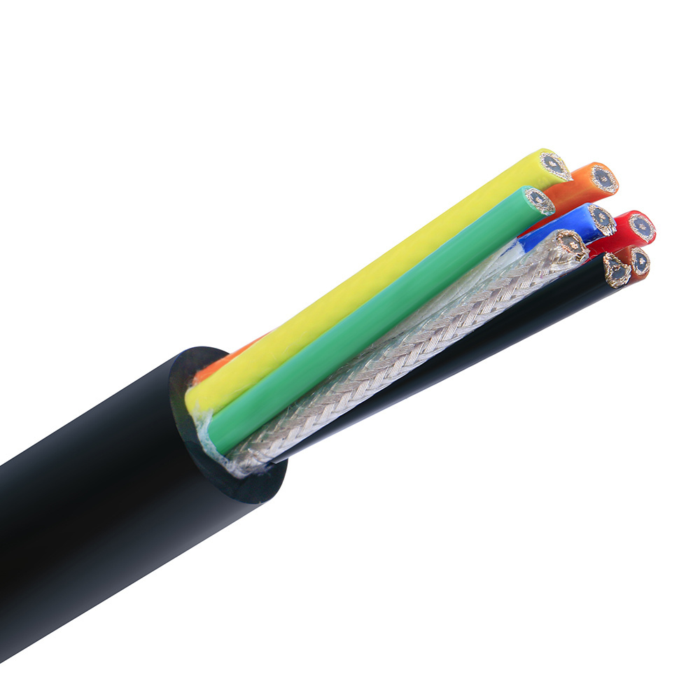Flexible PVC Round Electrical Elevator Lift Cable with Knitting UV-Resistance Crane Cable