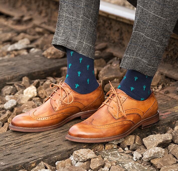 Retro Vintage Mens Leather Dress Shoes Brown Oxfords Zip Lace Up Brogue Shoes